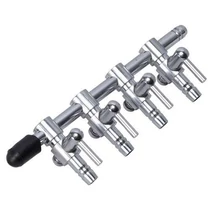 BOYU fém légelosztó 4 szeleppel - 4/6 mm-es légpumpákhoz