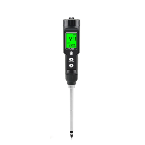Hordozható EC- és hőmérsékletmérő/-mérő talajhoz