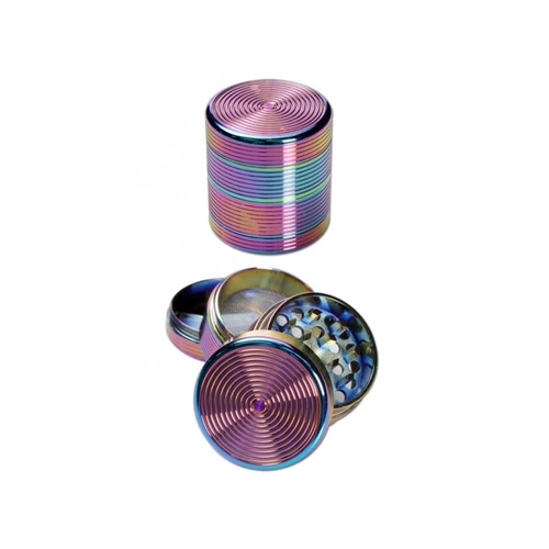 Szivárványszínű fém grinder (4 részes) 40mm