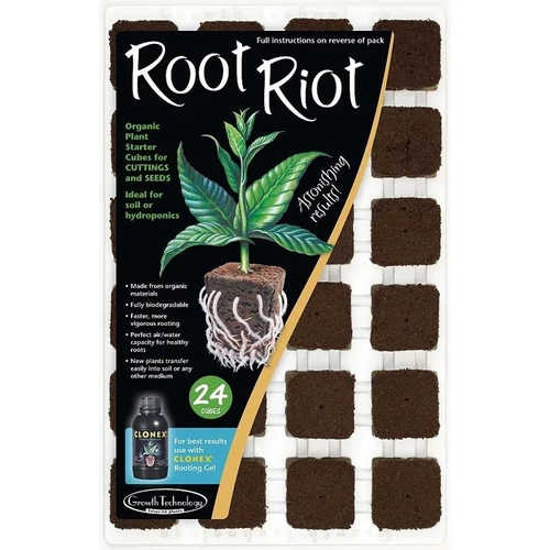 Growth Technology Root Riot 24 kocka tálca - bio starter kockák magokhoz és dugványokhoz