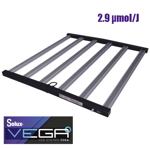 Solux LED Vega PRO 720W 2.9 µmol/J Full Spectrum - LED növénytermesztő lámpa | lefedettség akár 150x150cm 