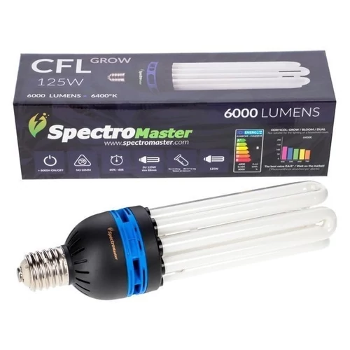 Spectromaster izzó CFL 125W E40 - 6400K - Grow 